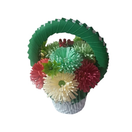 Aranjament floral deosebit lucrat manual din hartie cod x4924