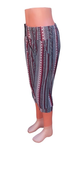Pantaloni 3 sfert vaporosi de vara pentru dama cod x5378