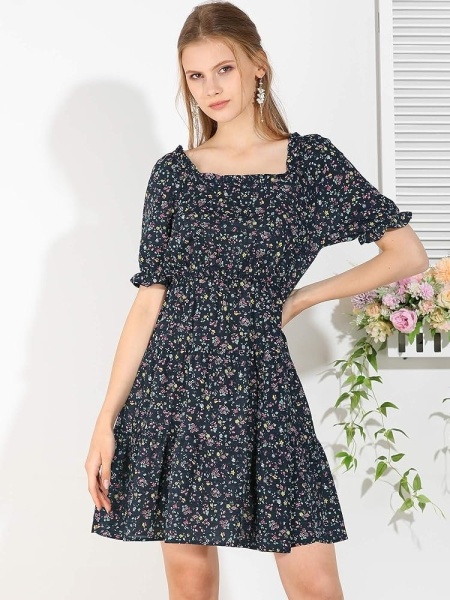 Rochie de vara cu diferite imprimeuri model nou cod x5636