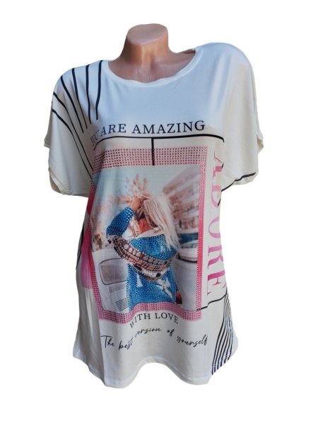Bluza dama calitativa cu maneca scurta cod x2432
