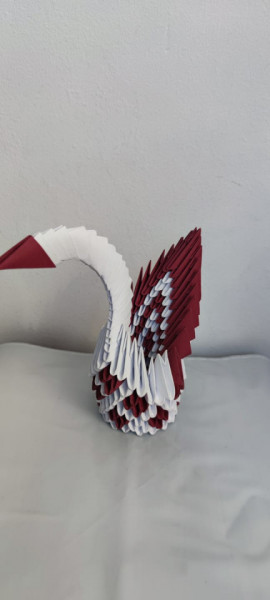 Lebada origami 3D lucrată manual cod k350
