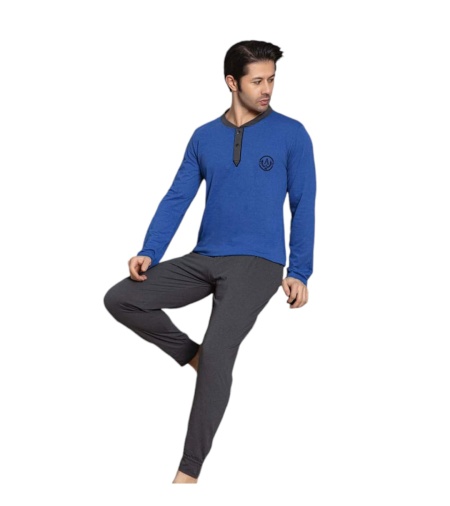Pijama barbati groasa din bumbac calitativ model nou cod x3909