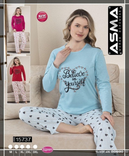 Pijama dama din bumbac calitativ model nou cod x5599