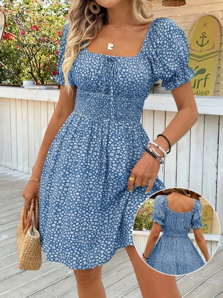 Rochie de vara cu diferite imprimeuri model nou cod x5677