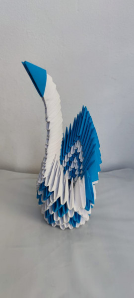 Lebada origami 3D lucrată manual cod k361