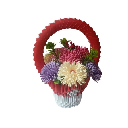 Aranjament floral deosebit lucrat manual din hartie cod x4927