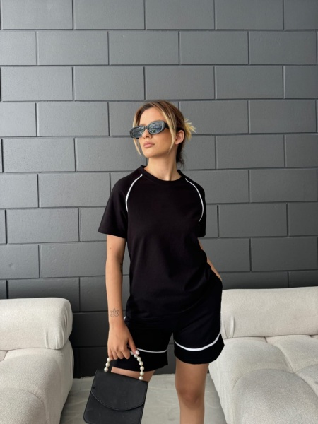 Compleu calitativ cu pantaloni scurti de dama cod x0972