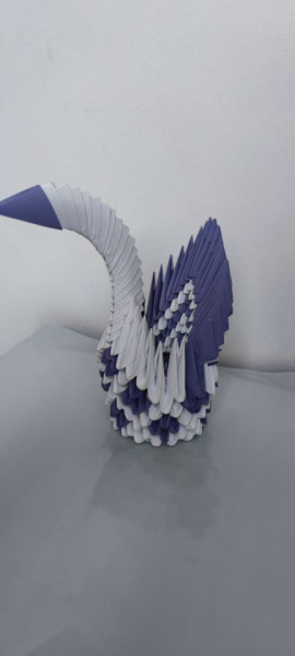Lebada origami 3D lucrată manual cod k352