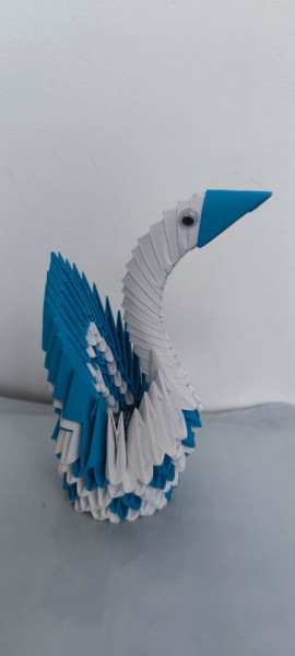 Lebada origami 3D lucrată manual cod L231