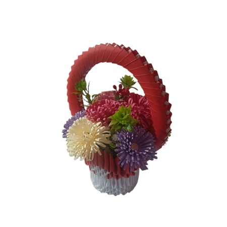 Aranjament floral deosebit lucrat manual din hartie cod x4928