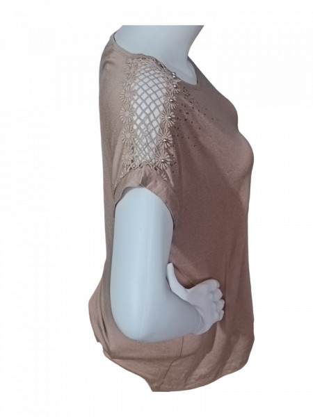 bluza eleganta de dama cu pietricele pe maneca cod n1466