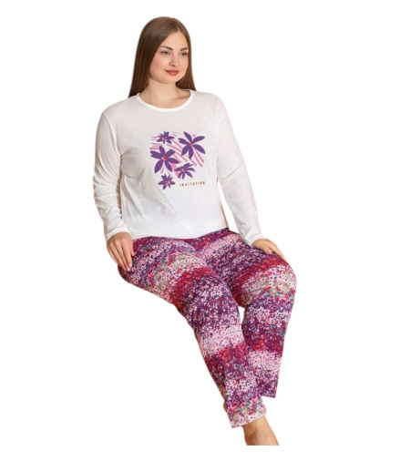 Pijama dama din bumbac calitativ cod x3962