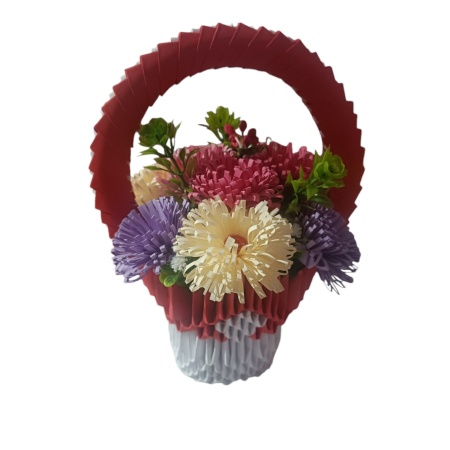 Aranjament floral deosebit lucrat manual din hartie cod x4929
