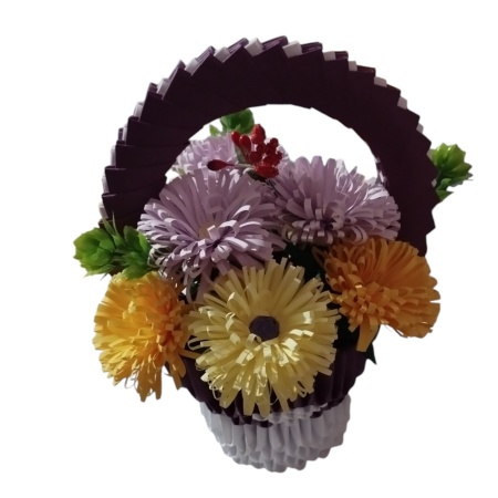 Aranjament floral deosebit lucrat manual din hartie cod x4930