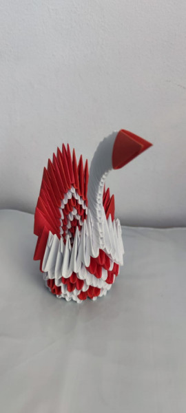 Lebada origami 3D lucrată manual cod k365