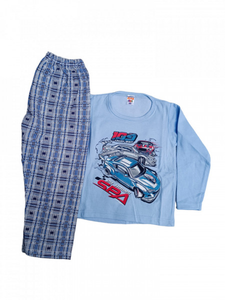 pijama copii din bumbac cu maneca lunga cod m35