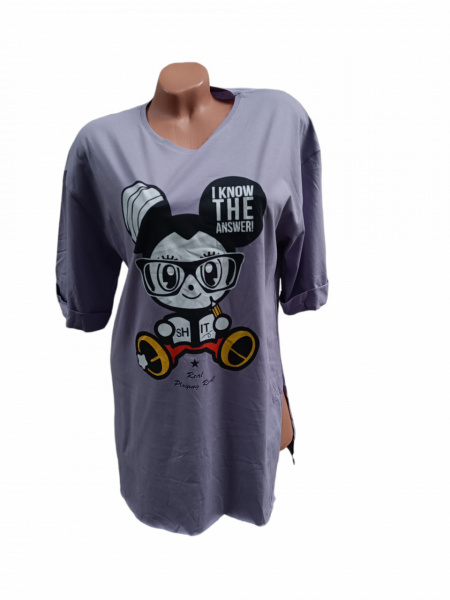 tricou scurt stil tunica model nou cod L17296