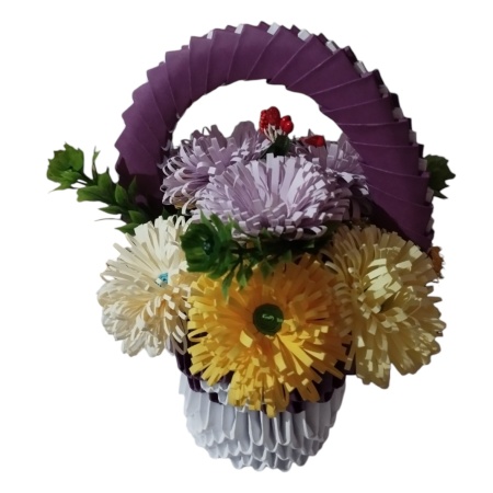 Aranjament floral deosebit lucrat manual din hartie cod x4931