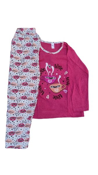Pijama copil din bumbac calitativ cod x3715