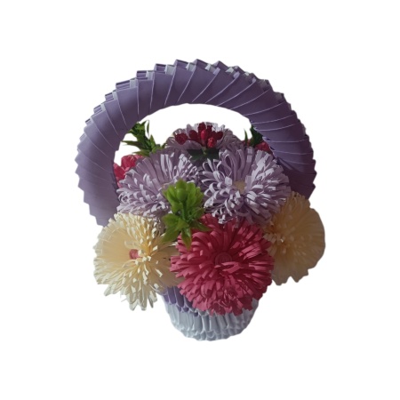 Aranjament floral deosebit lucrat manual din hartie cod x4923