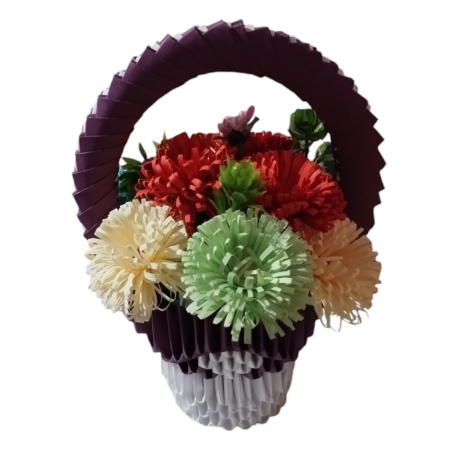 Aranjament floral deosebit lucrat manual din hartie cod x4933