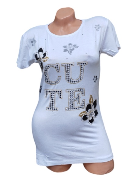 Tricou dama din bumbac calitativ model nou cod x1243