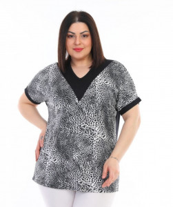 bluza dama cu maneca scurta model nou cod p572 - Img 1