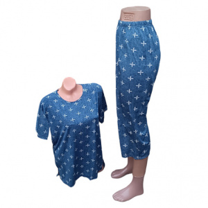 Compleu dama format din bluza si pantaloni 3 sfert cod x0808