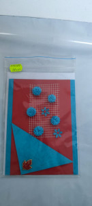 Felicitare cu floare si petale 3D lucrate manual cod k727 - Img 4