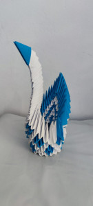 Lebada origami 3D lucrată manual cod k361 - Img 3