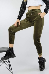 Pantaloni catifea cu blanita pe interior cod x3878