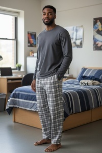 Pantaloni de pijama din bumbac pentru barbati COD PNT-061