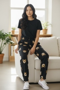 Pantaloni de pijama din catifea pentru dama COD PNT-001