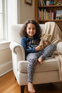 Pijama cu maneca lunga si pantaloni lungi din bumbac pentru copii COD PJ-117