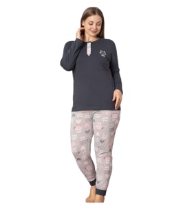 Pijama dama din bumbac cod x3958