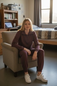 Pijama lunga din prosop pentru dama COD PJ-391