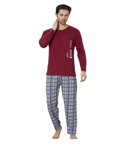 Pijama vatuita de barbati din bumbac cod x4408