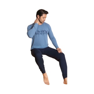 Pijama vatuita de barbati din bumbac cod x4416
