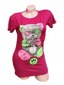 Tricou dama calitativ cu maneca scurta cod x0210 - Img 2