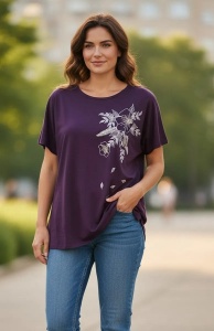 Tricou dama cu maneca scurta, marimi pana la 10xl