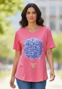 Tricou dama cu maneca scurta, marimi pana la 5xl