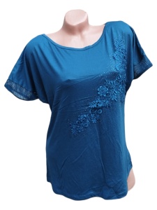 Bluza dama cu broderie pe maneci cod x2442