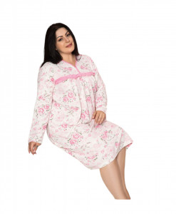 camasa noapte din bumbac vatuit model nou cod L58521 - Img 1