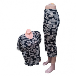 Compleu dama format din bluza si pantaloni 3 sfert cod x0809 - Img 1