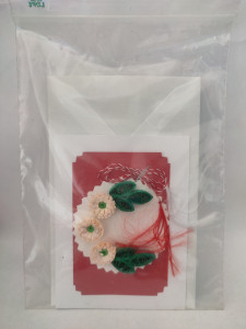 Felicitare cu floare si petale 3D lucrata manual cod 46003 - Img 2