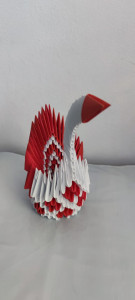 Lebada origami 3D lucrată manual cod k365 - Img 7