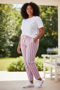 Pantaloni de pijama din bumbac pentru dama COD PNT-028