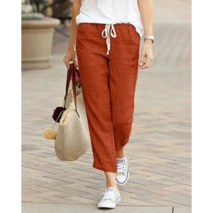 Pantaloni lungi eleganti ce imita inul pentru dama model nou cod x5539