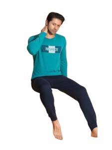 Pijama barbati groasa din bumbac model nou cod x3919