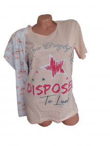 Pijama dama cu maneca scurta cod T1241 - Img 2